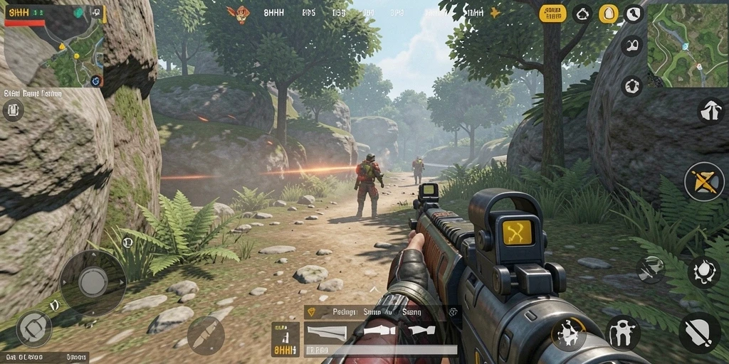 Gameplay seru di 8HHH dengan aksi menegangkan antar pemain.