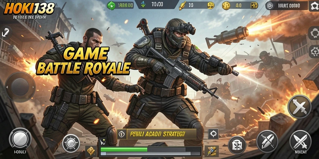 Tampilan seru dalam aksi pertarungan Battle Royale HOKI138.
