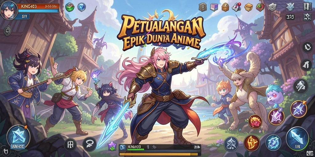 Menampilkan pertarungan seru dengan karakter Anime ikonik.