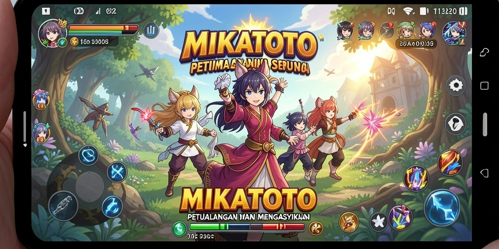 Menampilkan karakter Anime yang beraksi dalam gameplay yang seru.