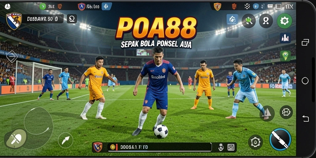 Gameplay seru dalam POA88 menampilkan aksi sepak bola yang mendebarkan.