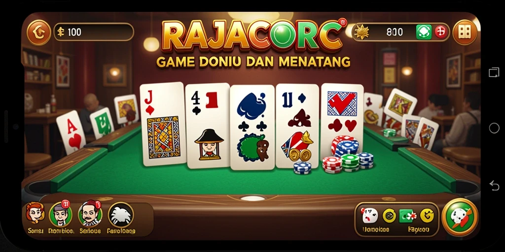 Tampilan gameplay RAJACORC dengan grafis menarik dan efek suara yang menyenangkan.