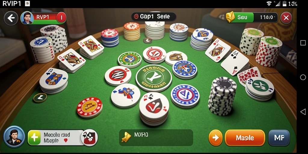 Tampilan gameplay RVIP1, pengalaman Gaple yang mengasyikkan.