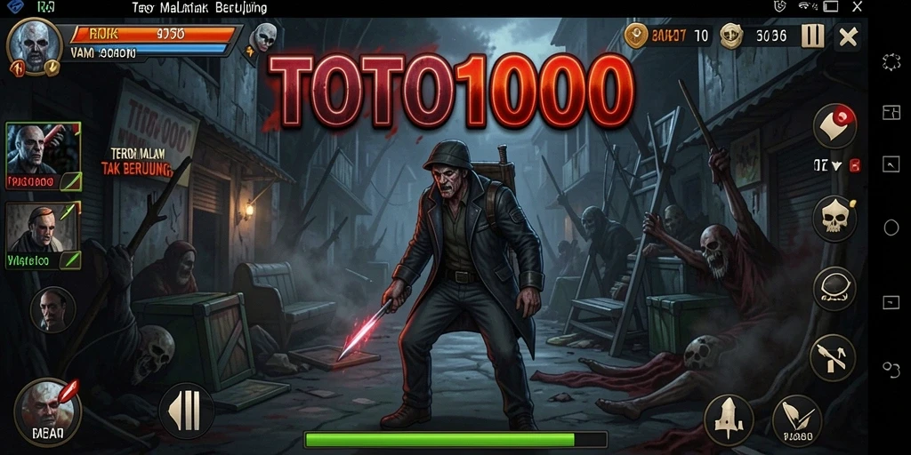 Screenshot menampilkan aksi menakutkan dalam TOTO1000.
