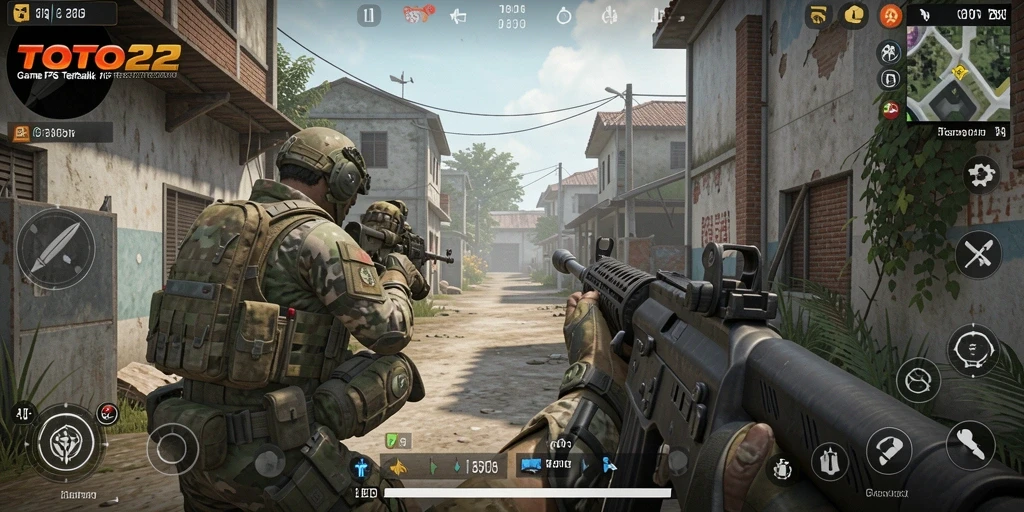 Tampilan gameplay mendebarkan di TOTO22 dengan aksi FPS yang seru.